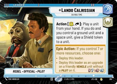 Lando Calrissian - Buying Time (Hyperspace) 265 Jump to Lightspeed Star Wars card