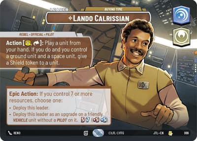 Lando Calrissian - Buying Time (Showcase) 999 Jump to Lightspeed Star Wars card