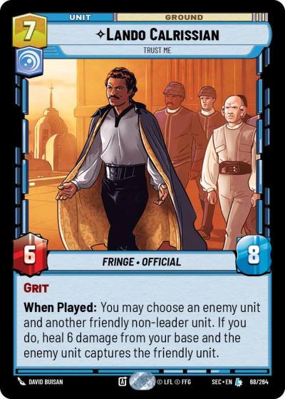 Lando Calrissian - Trust Me 68/264 Secrets of Power Star Wars card