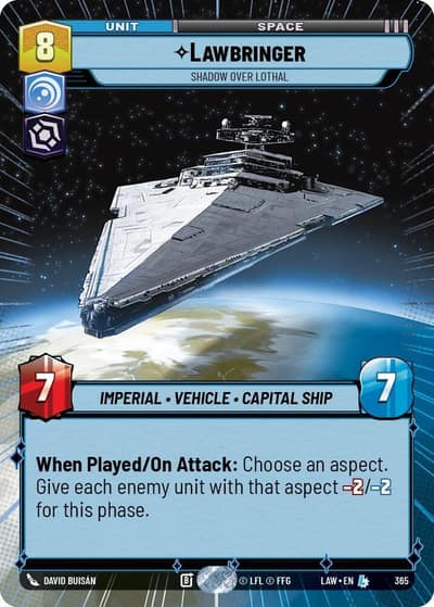 Lawbringer - Shadow Over Lothal (Hyperspace) 365 A Lawless Time Star Wars card