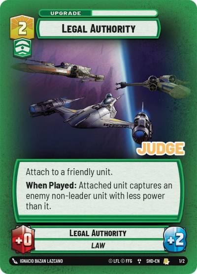 Legal Authority 45659 Judge Promos Star Wars card