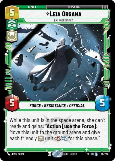 Leia Organa - Extraordinary 098/264 Legends of the Force Star Wars card