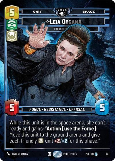 Leia Organa - Extraordinary 80 Organized Play Promos Star Wars card