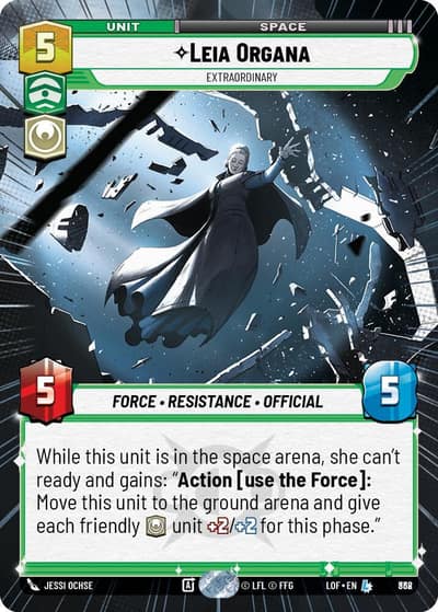 Leia Organa - Extraordinary (Hyperspace Foil) 838 Legends of the Force Star Wars card