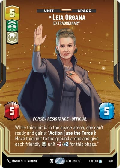 Leia Organa - Extraordinary (Prestige) 1036 Legends of the Force Star Wars card
