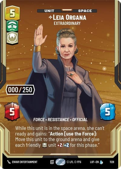 Leia Organa - Extraordinary (Serialized) 1128 Legends of the Force Star Wars card