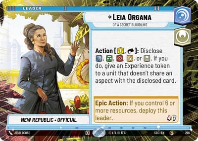 Leia Organa - Of A Secret Bloodline (Hyperspace) 268 Secrets of Power Star Wars card