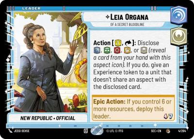 Leia Organa - Of A Secret Bloodline 4/264 Secrets of Power Star Wars card