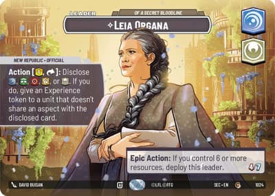 Leia Organa - Of A Secret Bloodline (Showcase) 1024 Secrets of Power Star Wars card