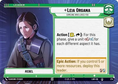 Leia Organa - Someone Who Loves You (Hyperspace) 274 A Lawless Time Star Wars card