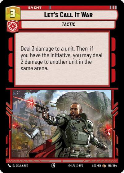 Let's Call It War 180/264 Secrets of Power Star Wars card