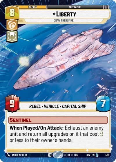 Liberty - Draw Their Fire! (Hyperspace) 488 A Lawless Time Star Wars card