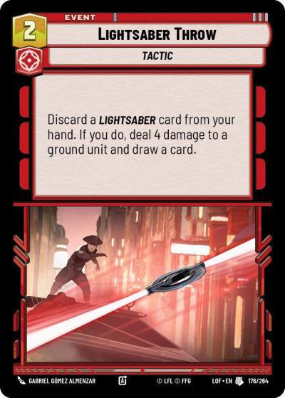 Lightsaber Throw 176/264 Legends of the Force Star Wars card
