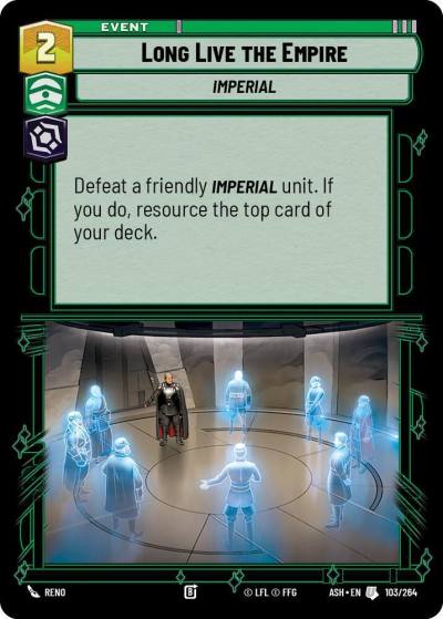 Long Live the Empire 103/264 Ashes of the Empire Star Wars card