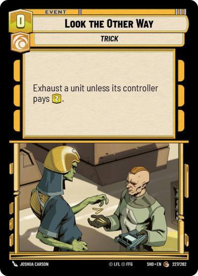 Look the Other Way 227/262 Shadows of the Galaxy Star Wars card