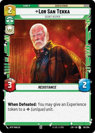 Lor San Tekka - Secret Keeper 095/264 Legends of the Force Star Wars card