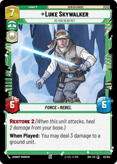 Luke Skywalker - Do You Read Me? 20/104 Intro Battle Hoth Star Wars card