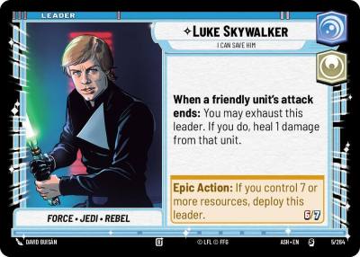 Luke Skywalker - I Can Save Him 5/264 Ashes of the Empire Star Wars card