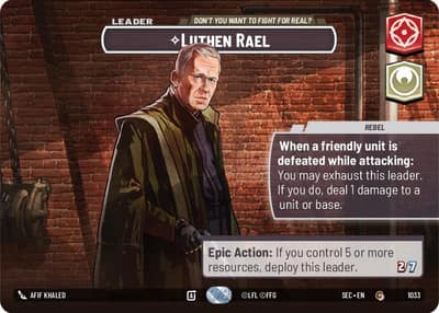 Luthen Rael - Don't You Want To Fight For Real? (Showcase) 1033 Secrets of Power Star Wars card