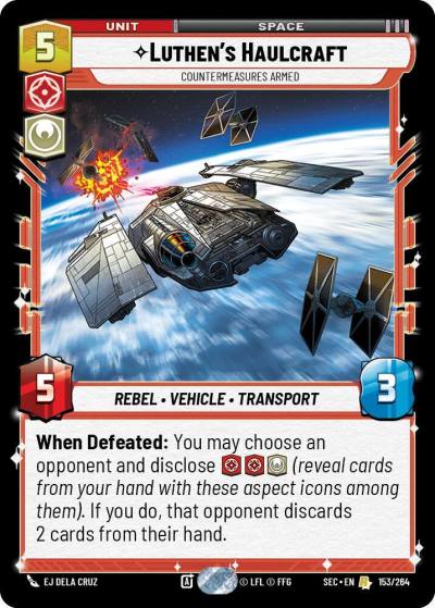 Luthen's Haulcraft - Countermeasures Armed 153/264 Secrets of Power Star Wars card