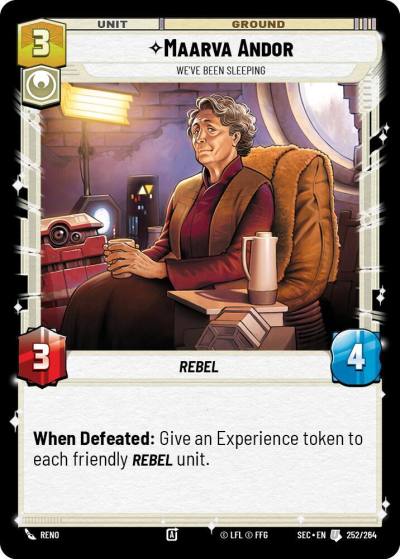 Maarva Andor - We've Been Sleeping 252/264 Secrets of Power Star Wars card
