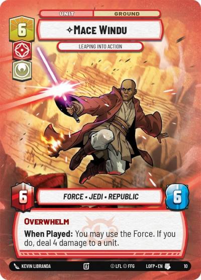Mace Windu - Leaping into Action 10 Organized Play Promos Star Wars card