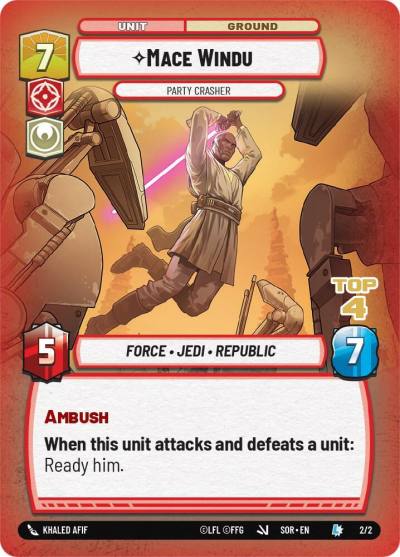 Mace Windu - Party Crasher (Top 4) 45690 Store Showdown Promos Star Wars card