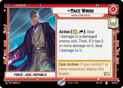 Mace Windu - Vaapad Form Master 013/257 Twilight of the Republic Star Wars card
