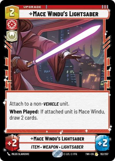 Mace Windu's Lightsaber 152/257 Twilight of the Republic Star Wars card