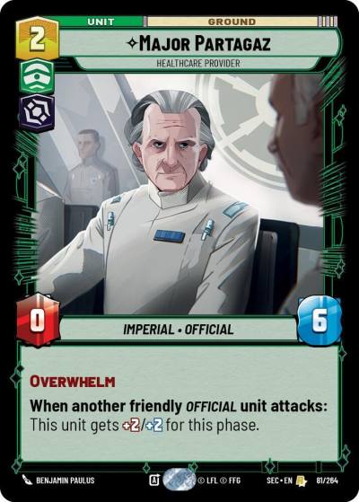 Major Partagaz - Healthcare Provider 81/264 Secrets of Power Star Wars card