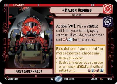 Major Vonreg - Red Baron 011/262 Jump to Lightspeed Star Wars card