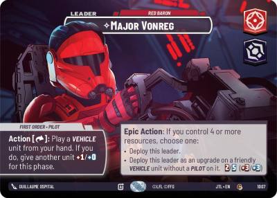 Major Vonreg - Red Baron (Showcase) 1007 Jump to Lightspeed Star Wars card
