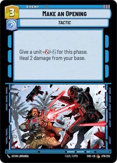 Make An Opening 076/252 Spark of Rebellion Star Wars card