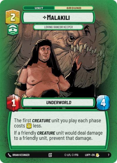 Malakili - Loving Rancor Keeper 7 Organized Play Promos Star Wars card