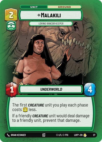 Malakili - Loving Rancor Keeper (Foil) 27 Organized Play Promos Star Wars card