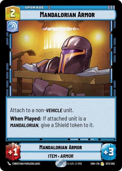 Mandalorian Armor 073/262 Shadows of the Galaxy Star Wars card
