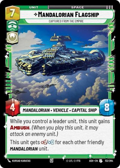 Mandalorian Flagship - Captured from the Empire 113/264 Ashes of the Empire Star Wars card