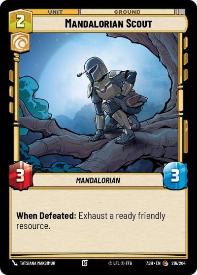 Mandalorian Scout 216/264 Ashes of the Empire Star Wars card