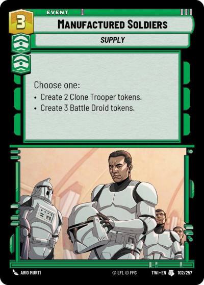 Manufactured Soldiers 102/257 Twilight of the Republic Star Wars card