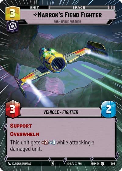 Marrok's Fiend Fighter - Formidable Pursuer (Hyperspace) 505 Ashes of the Empire Star Wars card