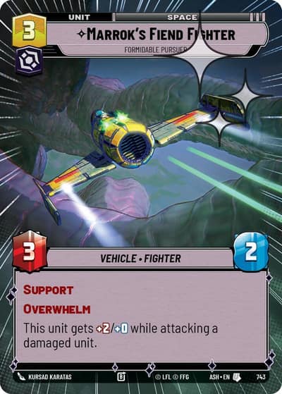 Marrok's Fiend Fighter - Formidable Pursuer (Hyperspace Foil) 743 Ashes of the Empire Star Wars card