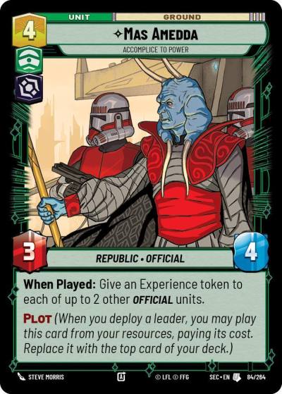 Mas Amedda - Accomplice to Power 84/264 Secrets of Power Star Wars card