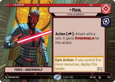 Maul - A Rival in Darkness (Hyperspace) 284 Twilight of the Republic Star Wars card