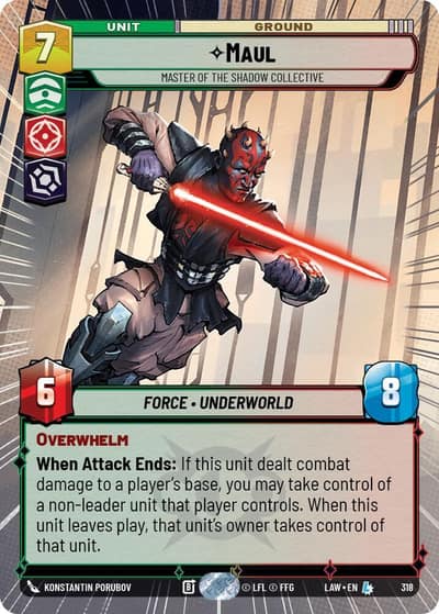 Maul - Master of the Shadow Collective (Hyperspace) 318 A Lawless Time Star Wars card