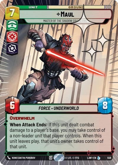 Maul - Master of the Shadow Collective (Hyperspace Foil) 556 A Lawless Time Star Wars card