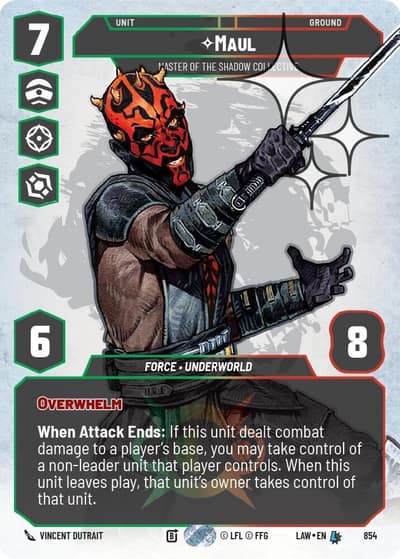 Maul - Master of the Shadow Collective (Prestige Foil) 854 A Lawless Time Star Wars card