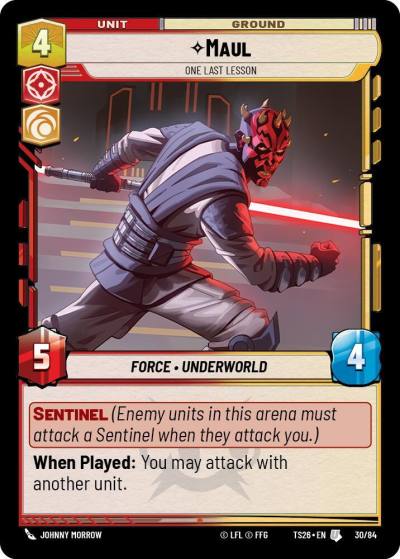 Maul - One Last Lesson 30/84 Twin Suns Star Wars card
