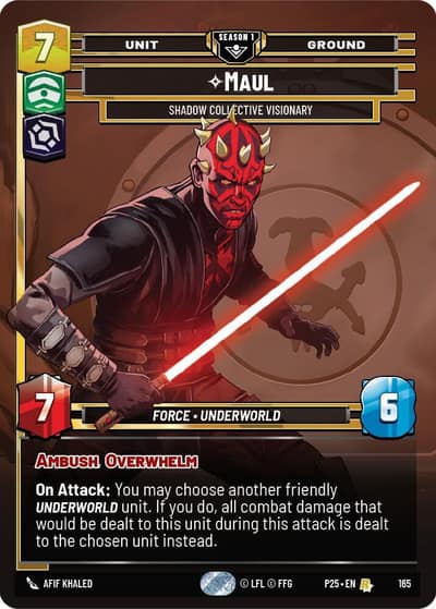 Maul - Shadow Collective Visionary (165) 165 Sector and Regional Promos: Season 1 Star Wars card