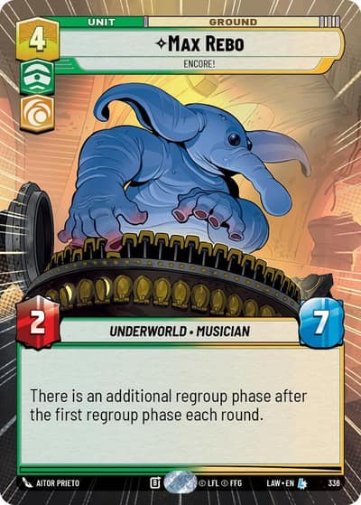 Max Rebo - Encore! (Hyperspace) 336 A Lawless Time Star Wars card