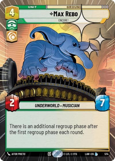 Max Rebo - Encore! (Hyperspace Foil) 574 A Lawless Time Star Wars card